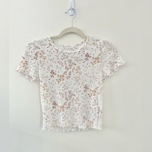 American Eagle Cropped Floral Babydoll T-Shirt Size XS
